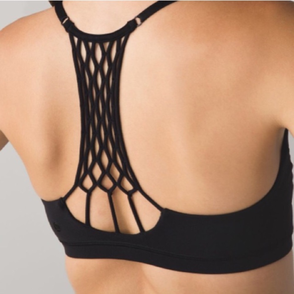 Lululemon black bra, EUC size 10